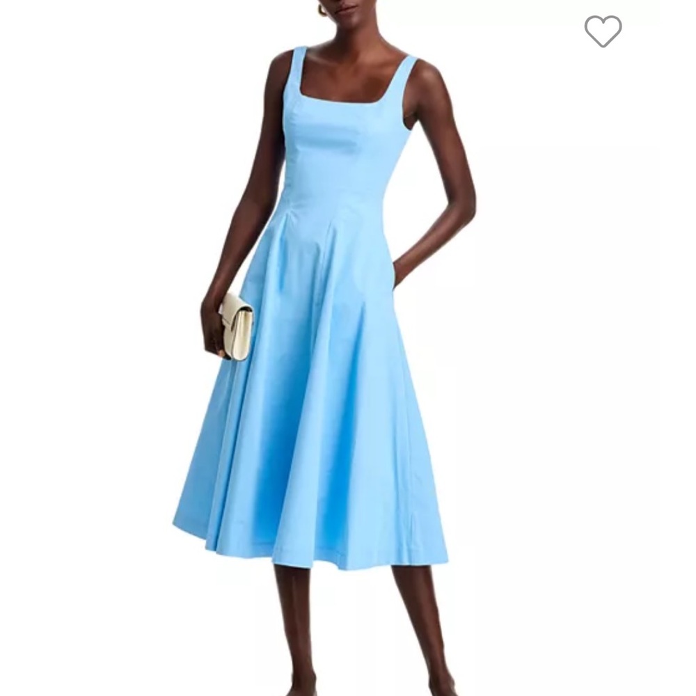 Aqua Light Blue Midi Dress